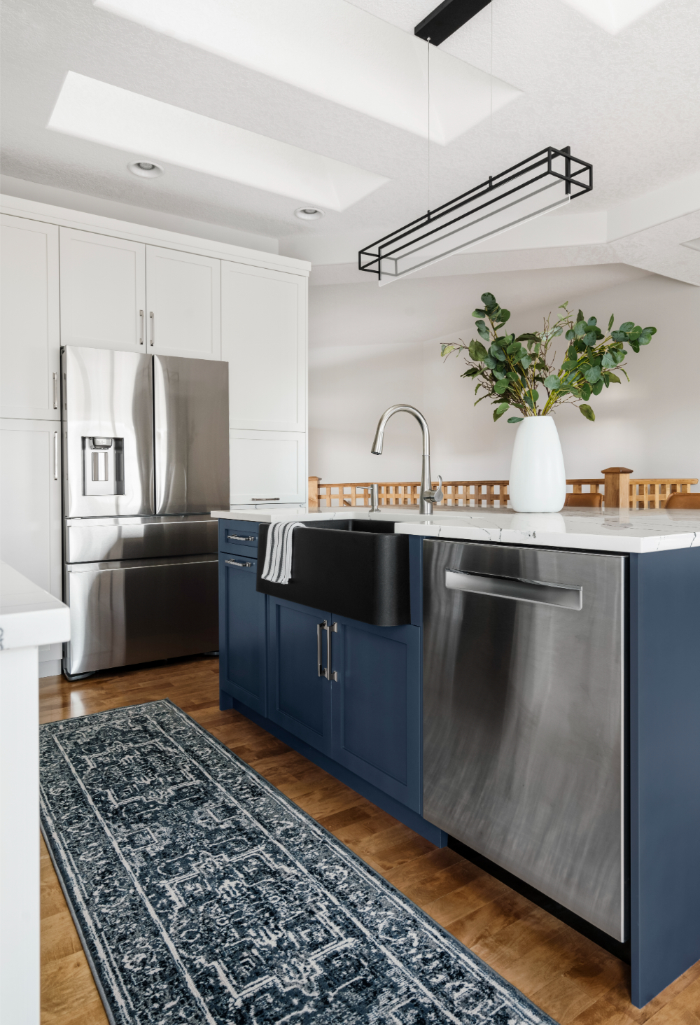hands free faucet and trash for aging in place interior design